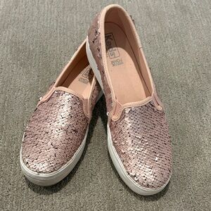 Keds Sparkling Pink Sequin Slip-Ons